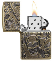 Купить Зажигалка ZIPPO Armor™ с покрытием Antique Brass, латунь/сталь, медная, матовая, 38x13x57 мм арт. 49035