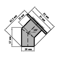 Купить Горловина заливная угловая Diesel 38м, сталь арт. 852