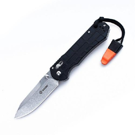 Купить Нож Ganzo G7452P-WS черный, G7452P-BK-WS арт. G7452P-BK-WS