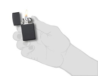 Купить Зажигалка ZIPPO Slim® с покрытием Black Matte, латунь/сталь, чёрная, матовая, 29x10x60 мм арт. 1618