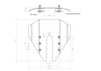 Купить Гидрокрыло для подвесного лодочного мотора 8-50 л.с., монтаж без сверления арт. 080203T