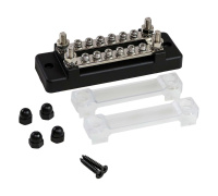 Купить Колодка распределительная электромонтажная с защитной крышкой, 2 планки по 6 контактов арт. MR336DC