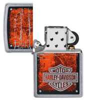 Купить Зажигалка ZIPPO Harley-Davidson® с покрытием Street Chrome™, латунь/сталь, серебристая, 38x13x57 мм арт. 49658
