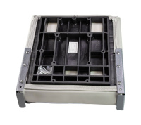 Купить Кресло складное мягкое PREMIUM WAVE, серый/синий (упаковка из 2 шт.) арт. 1062031_pkg_2