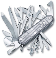 Купить Нож Victorinox SwissChamp, 91 мм, 31 функция, полупрозрачный серебристый арт. 1.6794.T7