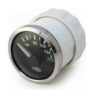 Купить Указатель температуры двигателя 40-120 гр.; черный циферблат; нержавеющий ободок; д. 52 мм арт. JMV00276_KY14004
