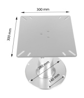 Купить Стойка столешницы регулируемая 3 ступени 335-714 мм основание 300 мм арт. 1660230