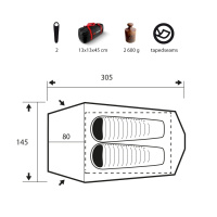 Купить Палатка Trimm Trekking SPARK, песочный 2, 50932 арт. 50932