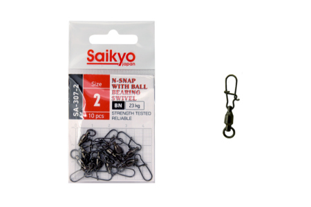 Купить Вертлюг с застежкой Saikyo SA-307-2 - 10 шт арт. SA-307-2