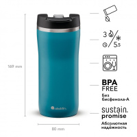 Купить Термокружка из нержавеющей стали 0,35L Mocca Leak-Lock Голубая (10-09363-004) арт. 10-09363-004
