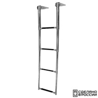 Купить Трап телескопический складной, 4 черных ступени (ширина 320 мм.) арт. 040103BT