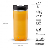 Купить Термокружка из нержавеющей стали 0,35L Mocca Leak-Lock Желтая (10-09363-001) арт. 10-09363-001