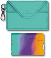 Купить Швейцарская карта Victorinox Swiss Card Classic Sydney Style, бирюзовый (подар. упаковка) арт. 0.7100.E222