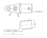 Купить Крепление леера 7/8" (22;2 мм) арт. 66084_Kof
