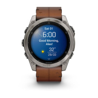 Купить Garmin fenix 8 - 51 мм, AMOLED Sapphire, Titanium, каштановый кожаный ремешок арт. 010-02905-40