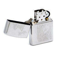 Купить Зажигалка ZIPPO Wolf, с покрытием Brushed Chrome, латунь/сталь, серебристая, матовая, 38x13x57 мм арт. 200 Wolf