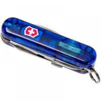 Купить Нож-брелок Victorinox Classic Midnite Manager, 58 мм, 10 функций, синий полупрозрачный арт. 0.6366.T2