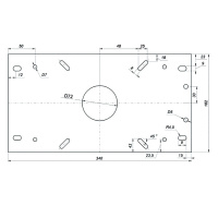 Купить Переходник-основание сидений продольно-скользящий 340х182х72 мм арт. 3100521-1