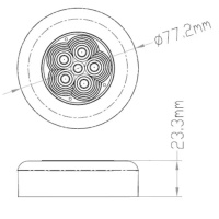 Купить Светильник интерьерный светодиодный, пластиковый корпус, теплый белый свет арт. B012041