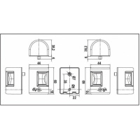 Купить Огни ходовые светодиодные, белый корпус, комплект арт. 71300