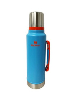 Купить Термос Stanley Classic (1,4 литра), голубой, с оранжевым лого арт. 10-12417-004