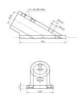 Купить Основание стойки леера 7/8" (22;2 мм); 30 град; прямоугольное арт. 66078_Kof