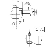 Купить Электропривод стеклоочистителя W.E с адаптером, длина резьбы 25мм, посадка М8-10, 45-50-85-105°, 12В арт. WEM1333B 25