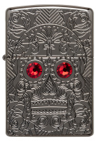 Купить Зажигалка ZIPPO Armor™ Crystal с покрытием High Polish Black Ice®, латунь/сталь, чёрная, 38x13x57 мм арт. 49300