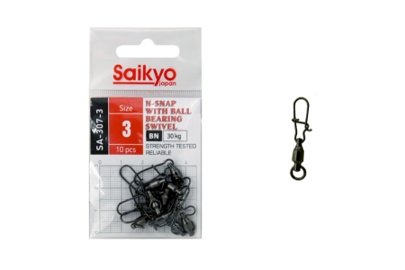 Купить Вертлюг с застежкой Saikyo SA-307-3 - 10 шт арт. SA-307-3