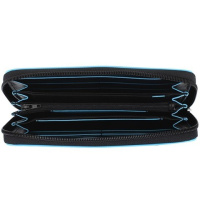 Купить Кошелек женский Piquadro Blue Square, черный, 19x10x2,2 см арт. PD1515B2R/N