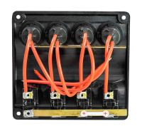 Купить Панель бортового питания 4 переключателя; индикация; автоматы арт. 10024-BK