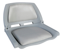 Купить Сиденье пластмассовое складное с подложкой Molded Fold-Down Boat Seat, серое арт. 75109G