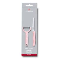 Купить Набор из 2 кухонных ножей VICTORINOX Swiss Classic: нож для томатов и столовый нож 11 см, розовый арт. 6.7116.23L52