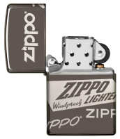 Купить Зажигалка ZIPPO Classic с покрытием Black Ice®, латунь/сталь, чёрная, глянцевая, 38x13x57 мм арт. 49051
