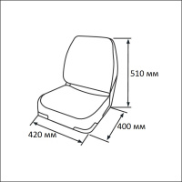 Купить Сиденье мягкое складное Classic Low Back Seat, серо-синее арт. 75102GB