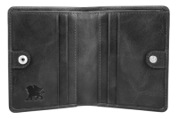 Купить Портмоне для кредитных карт Mano Don Luca, натуральная кожа в черном цвете, 8,5х11 см арт. M191945101