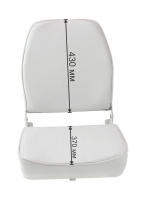 Купить Кресло складное ECONOMY с высокой спинкой, белое (упаковка из 2 шт.) арт. 1040649_pkg_2