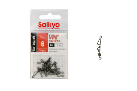 Купить Вертлюг с застежкой Saikyo SA-303-06 - 10 шт арт. SA-303-06