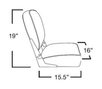 Купить Кресло складное мягкое ECONOMY низк спинк, синий (упаковка из 2 шт.) арт. 1040621_pkg_2