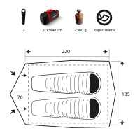 Купить Палатка Trimm Outdoor DUO, песочный 2, 50653 арт. 50653