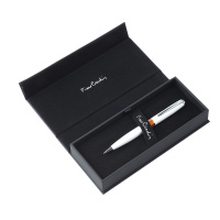 Купить Ручка шариковая Pierre Cardin LIBRA, цвет - белый и оранжевый. Упаковка В арт. PC3501BP-02