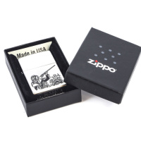 Купить Зажигалка ZIPPO Hunter с покрытием Satin Chrome™, латунь/сталь, серебристая, матовая, 38x13x57 мм арт. 205 Hunter