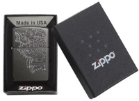 Купить Зажигалка ZIPPO Classic с покрытием Gray, латунь/сталь, серая, матовая, 38x13x57 мм арт. 29431