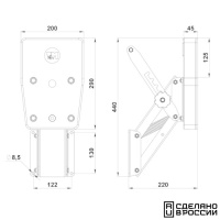 Купить Транец выносной для ПЛМ мощностью от 6 до 15 л.с. (38 кг) арт. 040407T