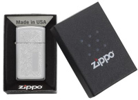 Купить Зажигалка ZIPPO Slim® Venetian® с покрытием High Polish Chrome, латунь/сталь, 29x10x60 мм арт. 1652