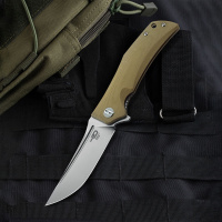 Купить Нож Bestech Scimitar сталь D2, рукоять G10 бежевая арт. BG05C-1